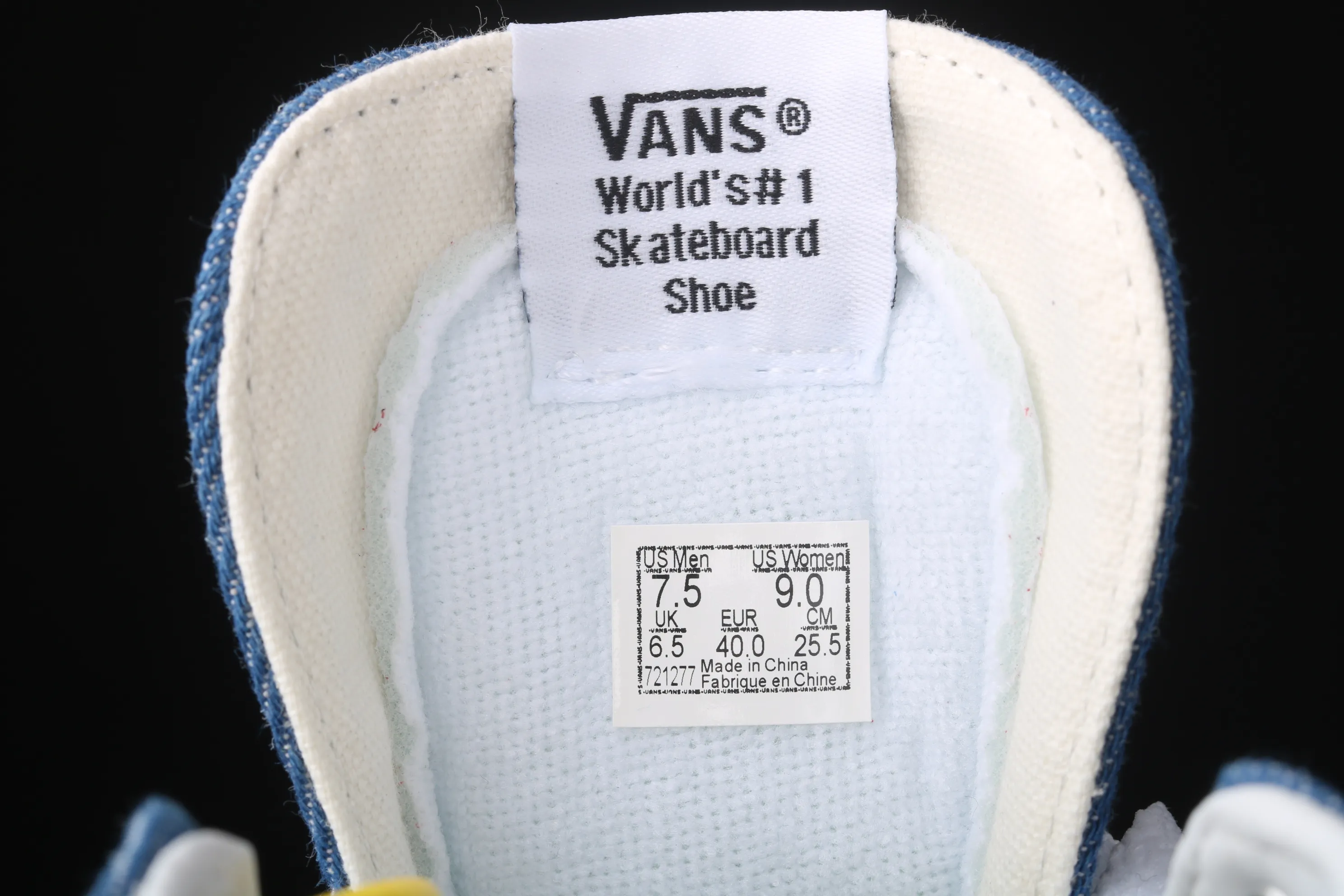 All categories Vans Vans series Vans Mid Vans China Vans Sk8-Mid classic denim blue mid-top casual sneakers VN0A3MV8Q69